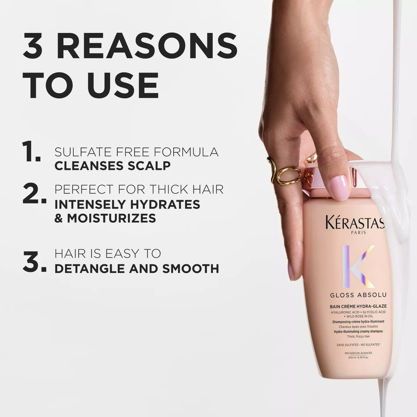 Gloss Absolu Bain Crème Hydra-Glaze Anti-Frizz Shampoo - Image 3